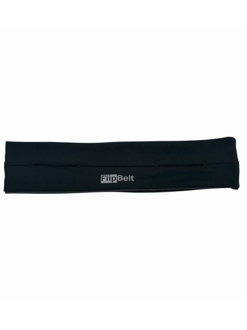 FLIPBELT Unisex Black Slit Pocket Stretch Pull On Belt Medium